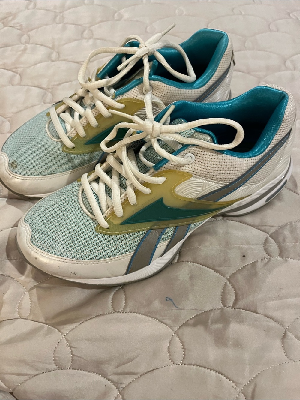 Reebok Women's Aqua & White Athletic Sneakers